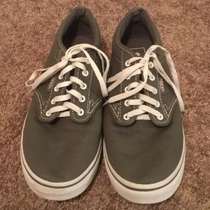 Vans gray canvas women’s size 8 lace up sneaker